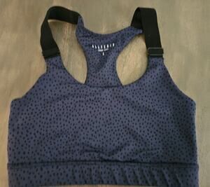 Woman's ALLFENIX Sports Bra Size Small Blue with Black Melbourne Australia